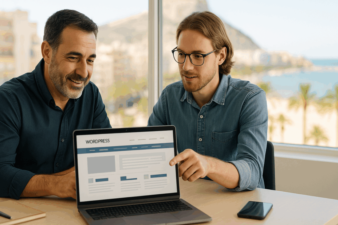 Ejemplo de diseño web corporativa en Alicante para una empresa local.