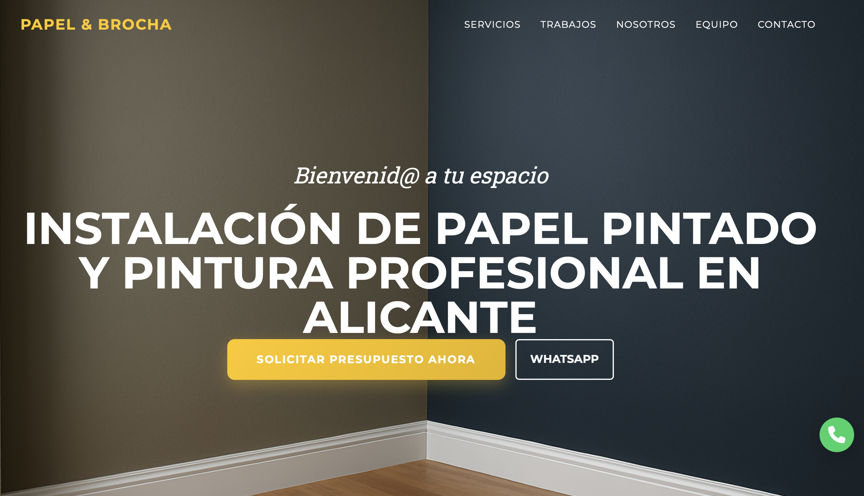 Portafolio diseño web en Alicante: proyecto Papel & Brocha